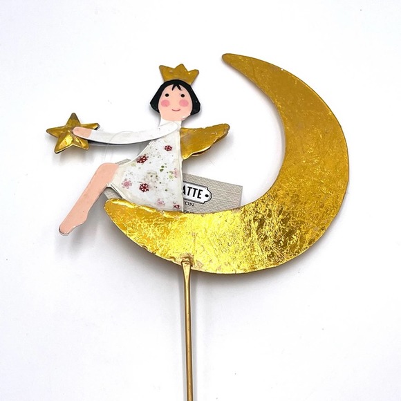 1 Home Decor NEW Golden Half moon Fairy decor, girly rooms or for plants - Picture 1 of 15